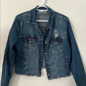 Suko jeans Studded Denim Jacket size large💕